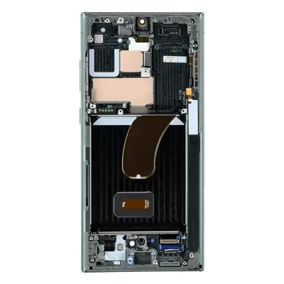 Original Samsung LCD zaslon s steklom na dotik za Galaxy S23 Ultra - servisni paket, zelen