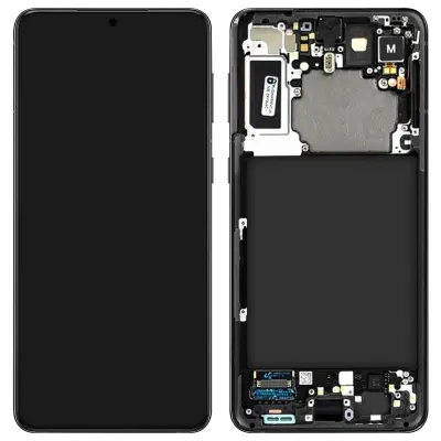 Originalni zaslon Samsung Galaxy S21 Plus: LCD in zaslon na dotik, servisni paket - crn