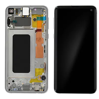 Originalni Samsung Complete Block [Service Pack]: LCD zaslon na dotik - Prism White str. Samsung Galaxy S10e
