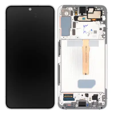 Originalni zaslon Samsung S22 Plus, celoten blok z dinamicnim zaslonom AMOLED, belo steklo na dotik, servisni paket