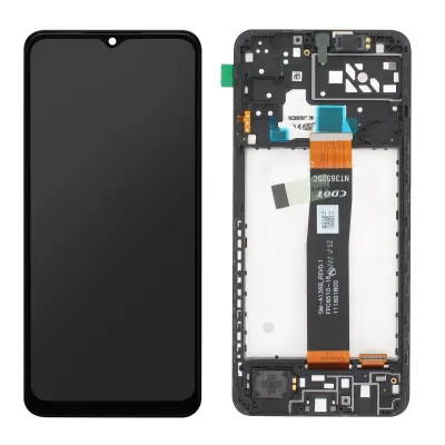 Original Samsung Galaxy A04s crn zaslon s steklom na dotik, servisni paket