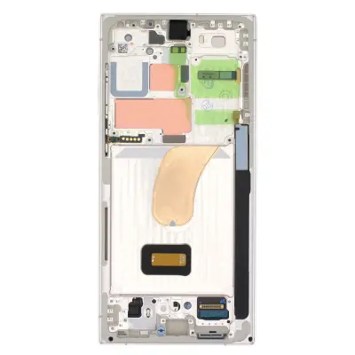 Original Samsung S23 Ultra LCD zaslon na dotik - servisni paket, krem