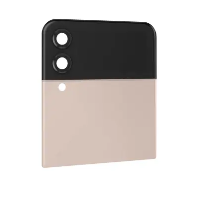 Originalni zgornji zadnji stekleni zunanji zaslon Samsung Galaxy Z Flip 4, roza zlata