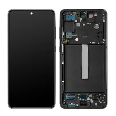Originalni zaslon Samsung S21 FE [Servisni paket]: stekleno ohišje LCD na dotik - crno