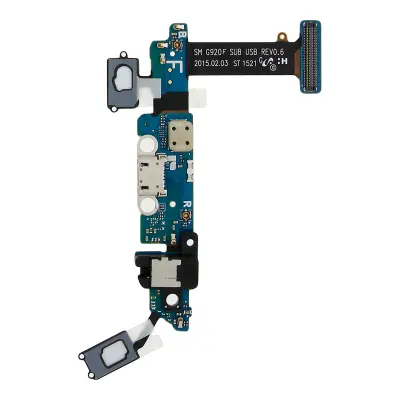 Kabel + Prikljucek za polnjenje za Samsung Galaxy S6 s tracnim kablom vticnica za mikrofon