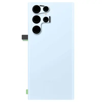 Originalni pokrov baterije Samsung S22 Ultra Sky Blue, z zašcito za objektiv kamere