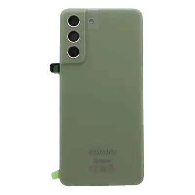 Originalni pokrov baterije za Samsung S21 FE Olive, z zašcito za objektiv kamere