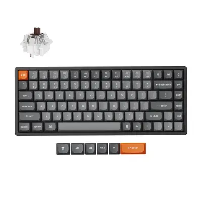 Keychron K2 Max Brezžična Mehanska Tipkovnica, Bluetooth / 2.4 GHz, Aluminijast okvir, Super Brown Switch, US Layout, K2M-C3
