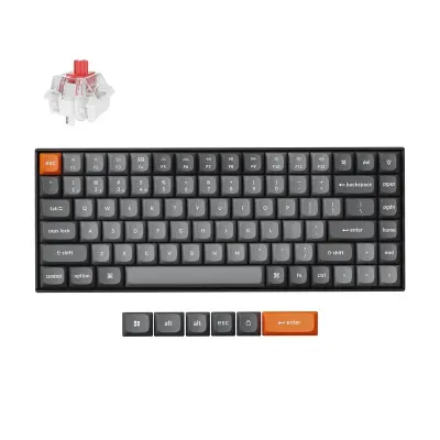 Keychron K8 Max Brezžična Mehanska Tipkovnica, Bluetooth / 2.4 GHz, Bela osvetlitev, Super Red Switch, US Layout, K8M-A1