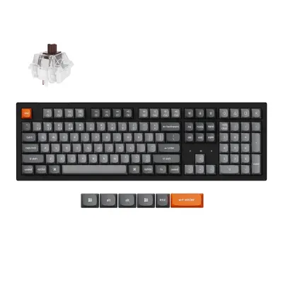 Keychron K10 Max Brezžična Mehanska Tipkovnica, Bluetooth / 2.4 GHz, Hot-Swap, Super Brown Switch, US Layout, K10M-H3