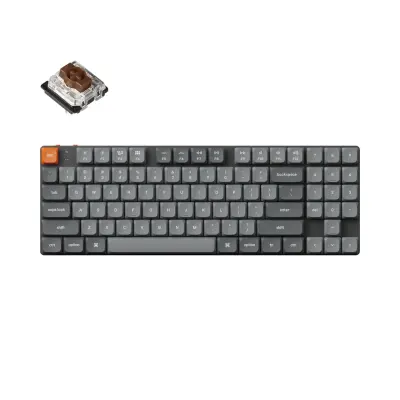 Keychron K13 Max QMK/VIA Brezžična Mehanska Tipkovnica White LED / Low Profile / Brown / K13M-A3