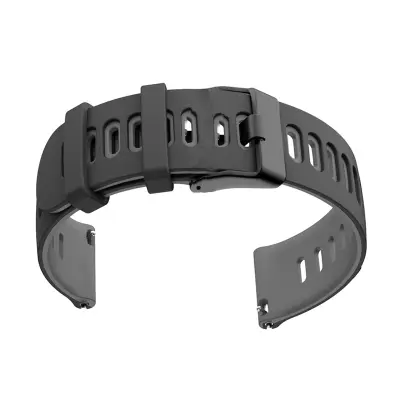 Silikonski pašček za uro Black+Grey 20 mm