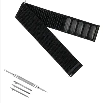 Najlonski pašček za uro Garmin, združljiv z modeli 22 mm - Forerunner 245/255/265M Black