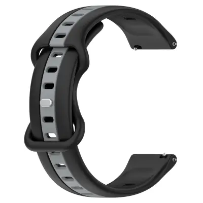 Dvo-Barvni Dizajn Paščka Za Uro Black+Grey 20 mm