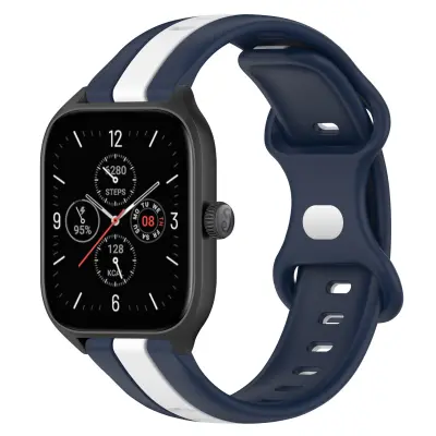 Dvo-Barvni Dizajn Paščka Za Uro Blue + White 22 mm