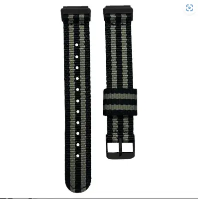 Huawei najlonski platneni pašček za uro Black + gray dots  7