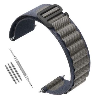 Najlonski pašček za uro Garmin, združljiv z modeli 22 mm - Forerunner 245/255/265M Blue