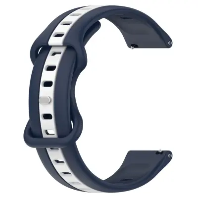 Dvo-Barvni Dizajn Paščka Za Uro Blue + White 20 mm