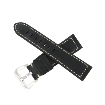 Usnjen pašček za uro Panerai Black 22 mm