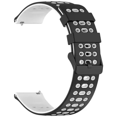 Silikonski pašček za uro 22 mm - za Huawei Watch GT5, Keep Watch Pilot1 Black&White