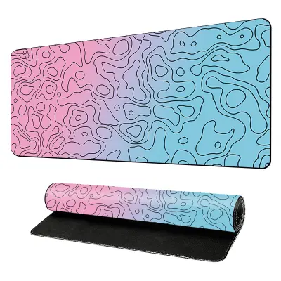 Umetniška cvetlična podloga za miško Pink+Blue L