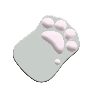 Ljubka podloga za miško s tačko mačke in oporo za zapestje Grey