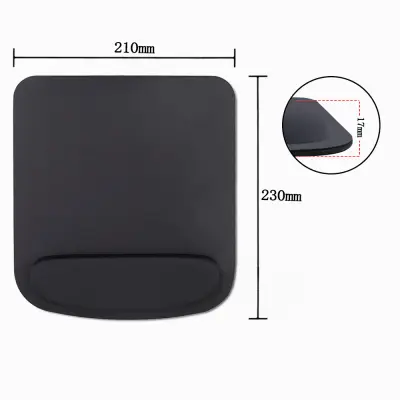 Ergonomska podloga za miško z oporo za zapestje Black