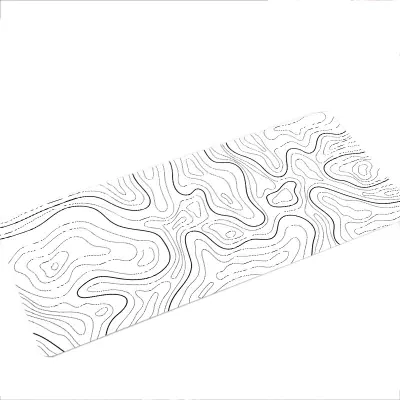 Podloga za miško - odebeljena igralna podloga za mizo z zaklenjenim robom  L Model 1