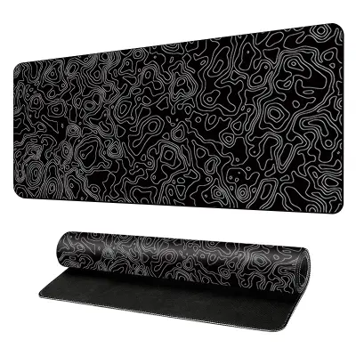 Podloga za miško z umetniškim cvetličnim vzorcem Black L