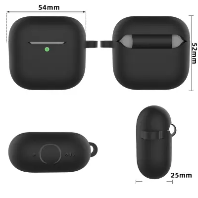 Ovitek za AirPods s ključkom in dodatki Black  AirPods 4