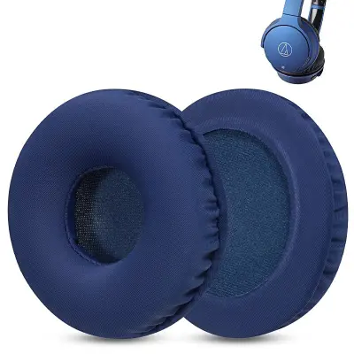 Nadomestne blazinice za slušalke Sony WH-CH520 - tkanina iz ledene svile (7 cm) Blue