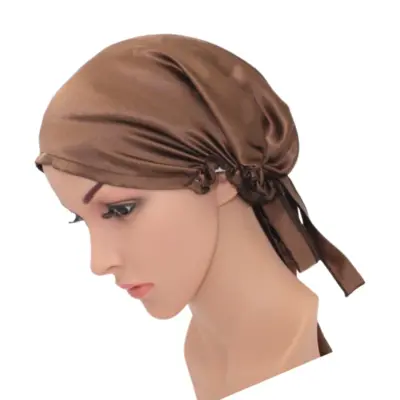 Svilena spalna kapa za nego las - zračna in udobna coffee