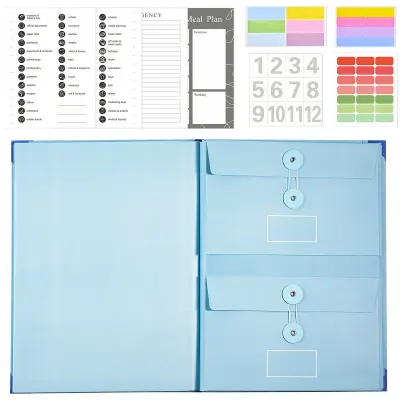 Razširljiva mapa z zavihki Blue