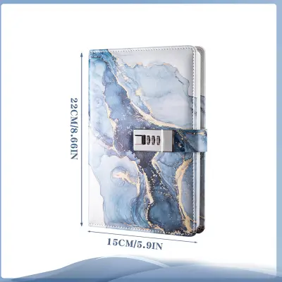 Zapisnik z UV-ključavnico - Zapisnik z geslom A5 DarkBlue