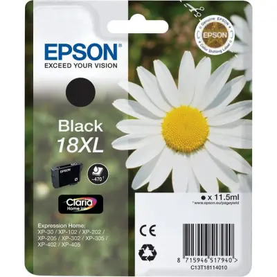 Originalna črna kartuša Epson 18Xl - C13T18114010 [Ml-11][Pag-470]