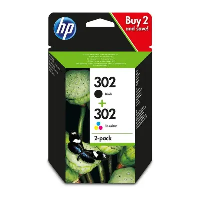 HP Ink Cartridge No. 302 Combo Pack Black/Color - X4D37AE
