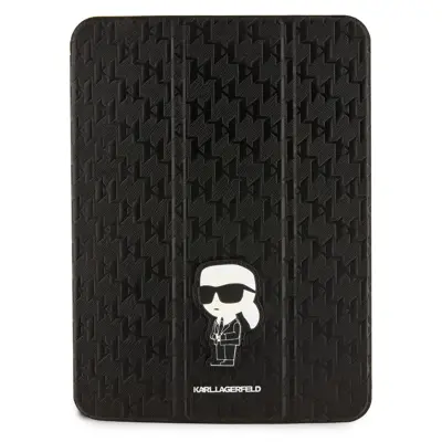 Karl Lagerfeld, Ohišje za iPad Pro 10,9 palca 2022 Folio Saffiano Collection Ikonik Karl NFT, ?rna