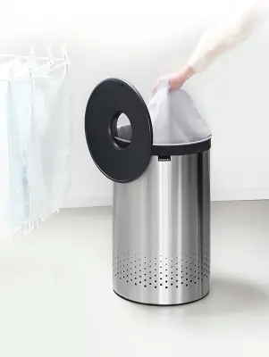 Razstavljen (odprta embalaža) - BRABANTIA 60L okrogel koš za perilo