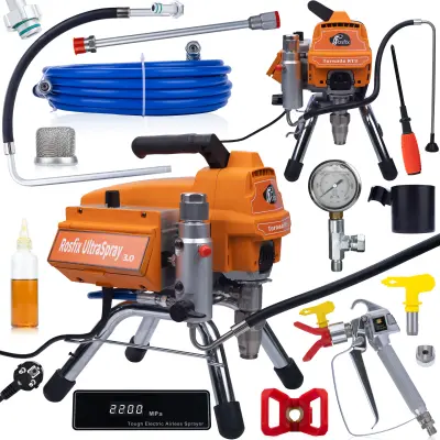 Rosfix Tornado RT3 UltraSpray – Agregat za Barvanje 2200W, 22MPa, 2,5L/min, LCD, 230V | Tlačna Črpalka