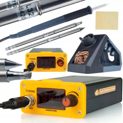 ROSFIX SPAJKALNA POSTAJA ZA T12 ROSFIX ORANGE AKBASH STANDARD T12OAS + SPAJKALNA KONICA Z VGRAJENIM GRELNIKOM T12-B + T12-D32