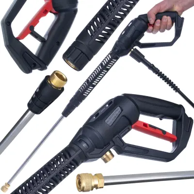 Rosfix Set Pištola za Visokotlačni Čistilnik PCG1 – M22x1,5, 14 mm, Lanca 1/4'''', 4000 PSI, Medeninasto Jedro