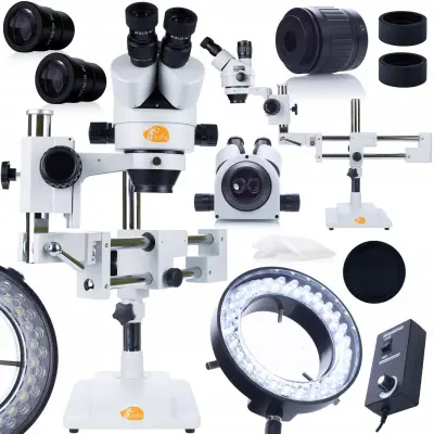 ROSFIXOV STEREO TRINOKULARNI MIKROSKOP NA PORTALU JUPITER PRO MSJP-T-SDMS1 + 56XLED OSVETLITEV ZA MIKROSKOP