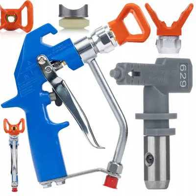 ROSFIX ČRNA BRIZGALNA PIŠTOLA BS500+ ROSFIX HIGH PRESSURE PAINTING NOZLE 629 ZA NANAŠANJE ROSFIX HI-F PAINTING MFSU