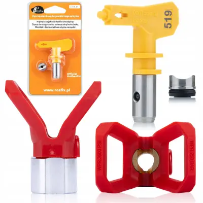 ROSFIX POKROV ŠOBE ZA LAKIRNO ENOTO + ŠOBA ZA BRIZGANJE BARVE ROSFIX ULTRA MODEL 519