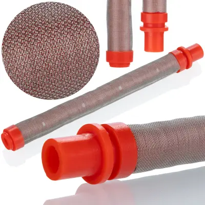 Rosfix Filter Za Brizgalno Glavo Rdeč 200 Mesh – 100 mm, Ø9 mm, Kovina/Plastika | Za Lak in Bejc