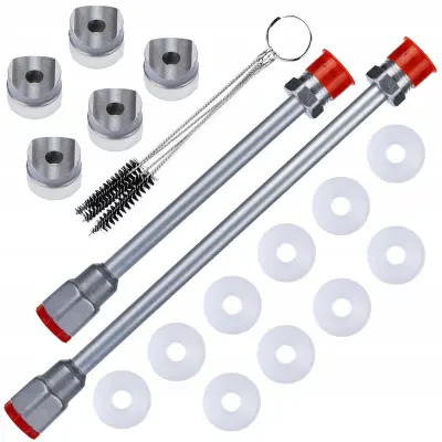 ROSFIX KOMPLET KOPJA ZA BRIZGALNO PIŠTOLO ZA BARVO 30CM + 50CM + 10X TESNILO + ČOPIČI ZA ČIŠČENJE BRIZGALNE PIŠTOLE + 5X VTIČNICA ZA ŠOBNI ŠČITNIK