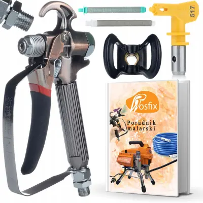 ROSFIX TURBOJET TJ1+PIŠTOLA ZA BARVANJE ZA ROSFIX TURBOJET TJ1+ŠOBA ZA BARVANJE ULTRA SPRAY 517+FILTER ZA PRSTE 30 MESH, ZELENA+FILTER ZA PRSTE BELA 6