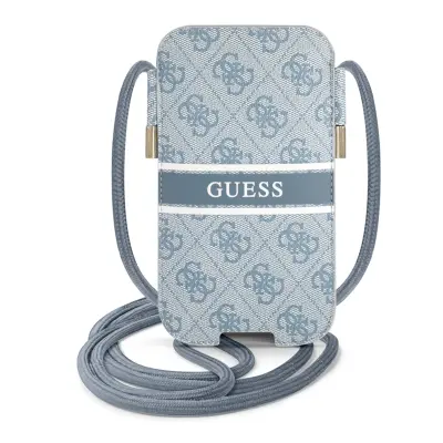 Guess, Torbica za pametni telefon 6,1'' z vrvico 4G Stripe model, Modra