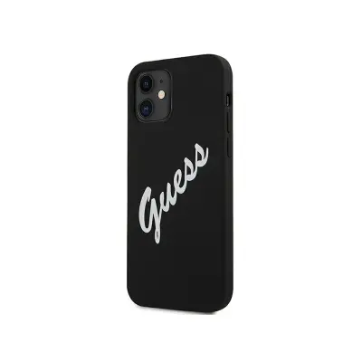 Guess, Ohišje za Apple iPhone 12 Mini Collection Silicone Vintage iz TPU, ?rna
