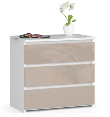 SZAFKA NOCNA CL3 60 cm PK BIAŁA / CAPPUCCINO POŁYSK